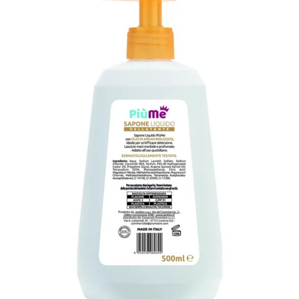 PIUME SAPONE LIQUIDO VELLUTANTE CON OLIO DI ARGAN 500 ML