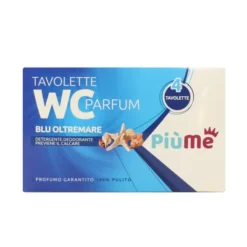 PIUME TAVOLETTA SOLIDA WC BLU OLTREMARE 4 PEZZI PER 40 GRAMMI
