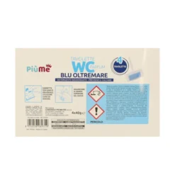 PIUME TAVOLETTA SOLIDA WC BLU OLTREMARE 4 PEZZI PER 40 GRAMMI