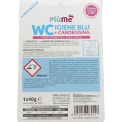 PIUME TAVOLETTA WC CANDEGGINA IGIENE BLU 1 PEZZO 40 GRAMMI