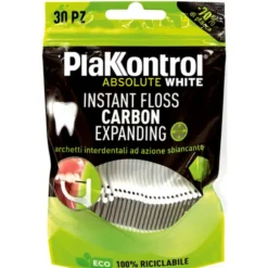 PLAKKONTROL PROFESSIONAL ABSOLUTE WHITE 30 ARCHETTI INTERDENTALI INSTANT FLOSS CARBON