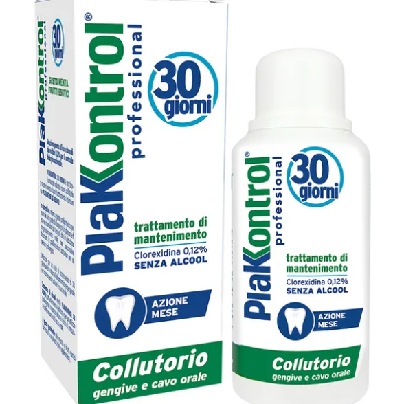 PLAKKONTROL PROFESSIONAL COLLUTORIO GENGIEVE e CAVO ORALE SENZA ALCOOL TRATTAMENTO DI MANTENIMENTO 250 ML