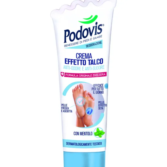 PODOVIS CREMA EFFETTO TALCO ANTI-ODORE ANTI-SUDORE CON MENTOLO TUBO 100 ML