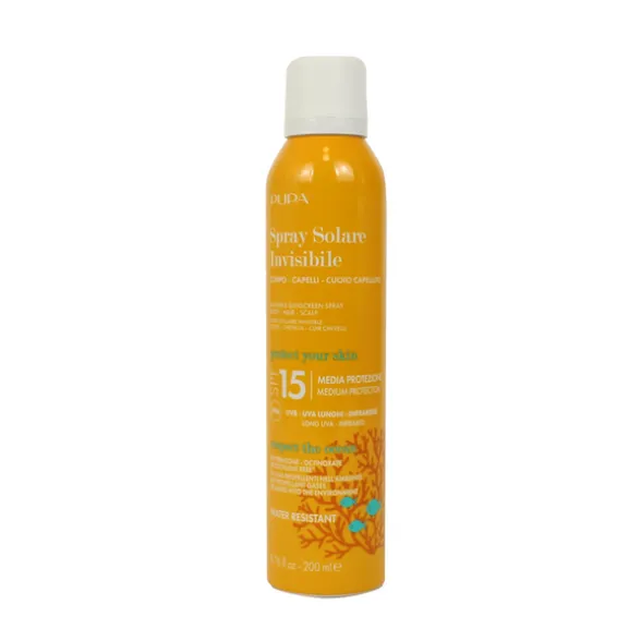 PUPA SOLARE SPRAY INVISIBILE CORPO ,CAPELLI, CUOIO CAPELLUTO SPF15 200 ML