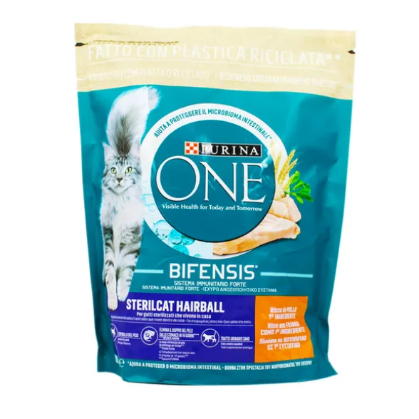 PURINA ONE STERILCAT HAIRBALL POLLO E CEREALI INTEGRALI BUSTA 800 GRAMMI