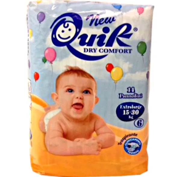QUIK PANNOLINI 6 EXTRA LARGE 15-30 KG.14 PZ