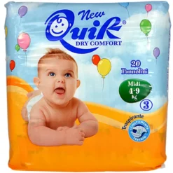 QUIK PANNOLINI 3 MIDI 4-9 KG.20 PZ