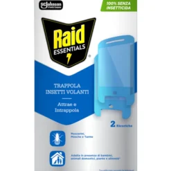 RAID ESSENTIALS TRAPPOLA INSETTI VOLANTI 2 RICARICHE SENZA INSETTICIDA