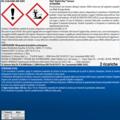 RAID NIGHT & DAY ELETTRICO 2 RICARICHE ZANZARE 120 ORE