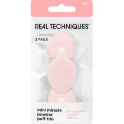 REAL TECHNIQUES MINI MIRACLE POWDER PUFF TRIO. SET 3 MINI PUFF PER CIPRIA E POLVERI