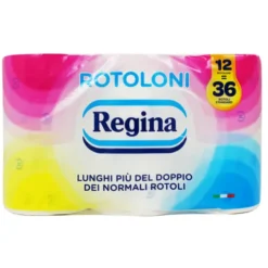 REGINA CARTA IGIENICA 12 ROTOLONI DA 500 STRAPPI 2 VELI