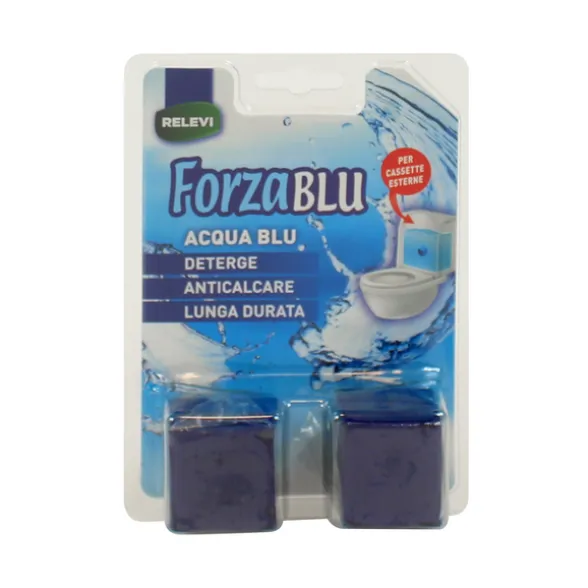 RELEVI FORZA BLU ACQUA BLU CUBO PER WC CASSETTA ESTERNA BLISTER 2 PZ(RELEVI)