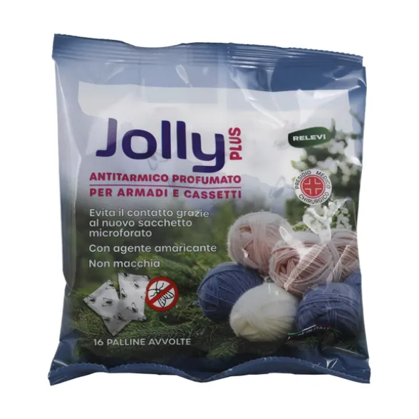 RELEVI JOLLY PLUS ANTITARMICO PROFUMATO 16 PALLINE AVVOLTE BUSTA 100 GR