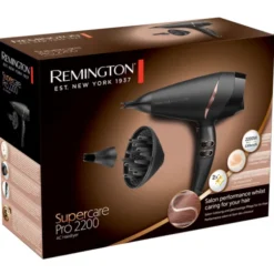 REMINGTON PHON SUPERCARE PRO 2200W COMPLETO DI DIFFUSORE E CONCENTRATORE ARIA LARGO E STRETTO