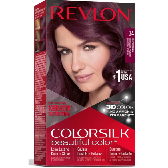 REVLON COLOR SILK 34 BORGOGNA INTENSO PERMANENTE SENZA AMMONICA