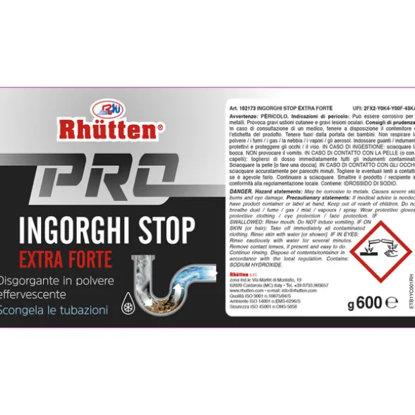RHUTTEN PRO INGORGHI STOP POLVERE EXTRA FORTE BARATTOLO 600 grammi