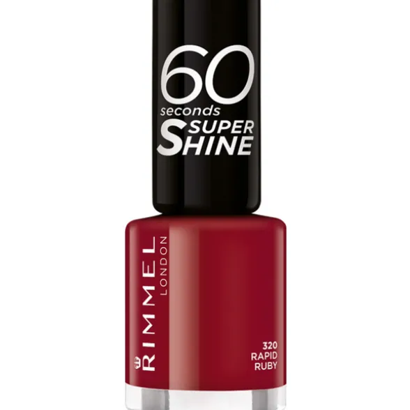 RIMMEL SMALTO 60 SECONDI SUPER SHINE N.320 RAPID RUBY (ROSSO SCURO)