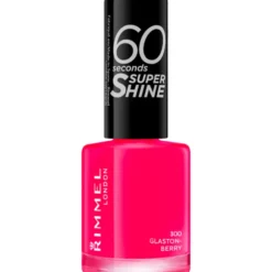 RIMMEL SMALTO 60 SECONDI SUPER SHINE N.300 GLASTON-BERRY (ROSSO CORALLO)