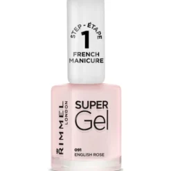 RIMMEL SMALTO SUPER GEL FRENCH MANICURE N.91 ENGLISH ROSE