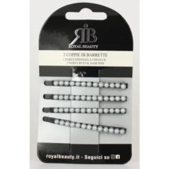 ROYAL BEAUTY 4 BARRETTE PER CAPELLI CON STRASS
