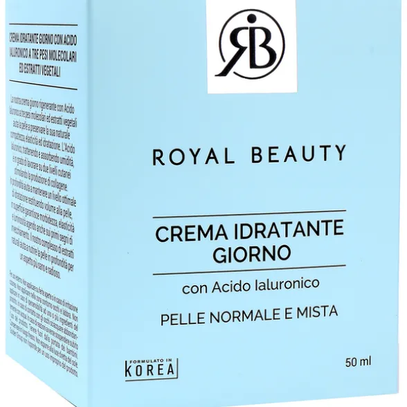 ROYAL BEAUTY CREMA IDRATANTE GIORNO CON ACIDO IALURONICO PER PELLE NORMALE e MISTA 50 ML