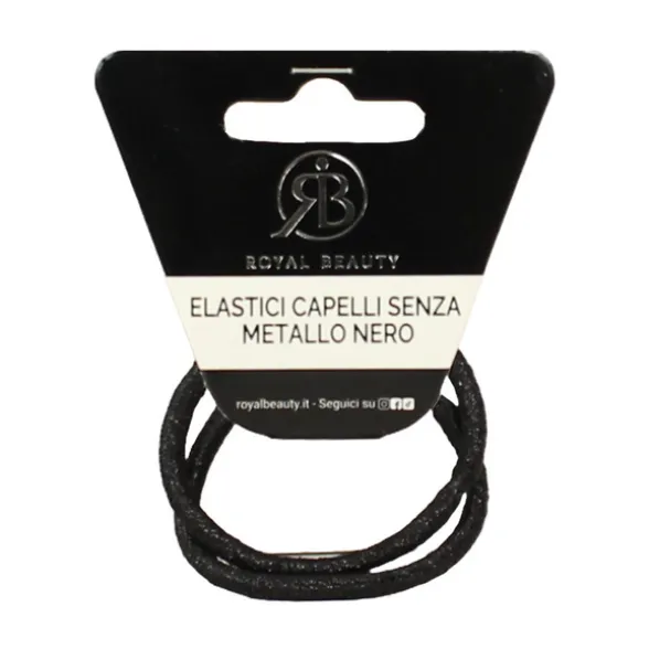 ROYAL BEAUTY ELASTICI PER CAPELLI SENZA METALLO NERO