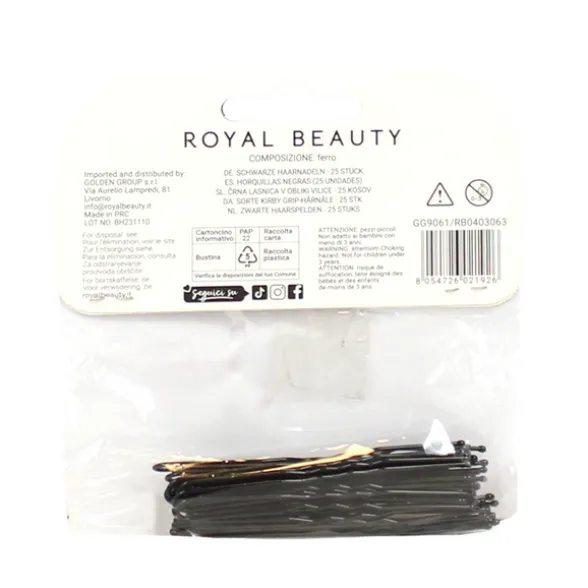 ROYAL BEAUTY FORCINE NERE 25 PEZZI