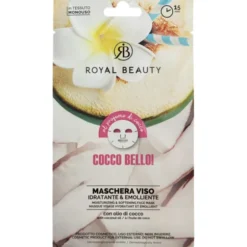 ROYAL BEAUTY MASCHERA VISO IDRATANTE E EMOLLIENTE AL PROFUMO DI COCCO 25 ML