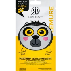ROYAL BEAUTY MASCHERA VISO IN TESSUTO ANIMAL STYLE ILLUMINANTE RB701082