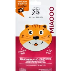 ROYAL BEAUTY MASCHERA VISO IN TESSUTO ANIMAL STYLE IDRATANTE RB701079