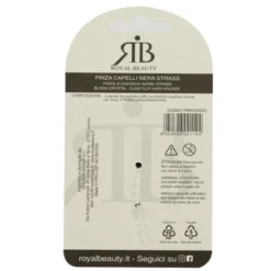 ROYAL BEAUTY PINZA PER CAPELLI NERA STRASS