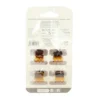 ROYAL BEAUTY PINZETTE MINI PER CAPELLI TARTARUGA 4 PEZZI