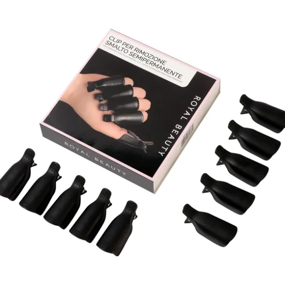 ROYAL BEAUTY SET DA 10 CLIPS PER RIMOZIONE SMALTO SEMIPERMANENTE