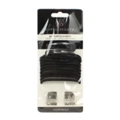 ROYAL BEAUTY SET NERO PINZETTE - CLIC CLAC - ELASTICI PER CAPELLI