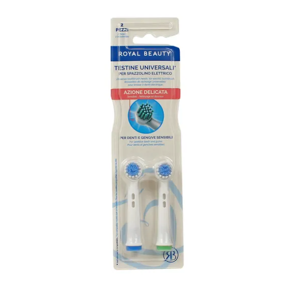 ROYAL BEAUTY 2 TESTINE PER SPAZZOLINO ELETTRICO AZIONE DELICATA