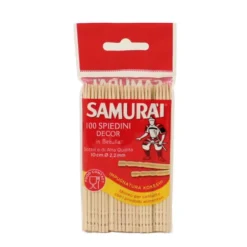 SAMURAI 100 SPIEDINI DECOR IN BETULLA LUNGHEZZA 10 CM