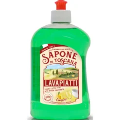 SAPONE DI TOSCANA LAVAPIATTI CONCENTRATO 20% DI ATTIVO LIMONE ELIMINA CATTIVI ODORI ALTO POTERE SGRASSANTE 500 ML