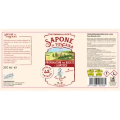 SAPONE DI TOSCANA PROFUMATORE PER BUCATO E LAVATRICE FIORI BIANCHI & IRIS 42 LAVAGGI 250 ML