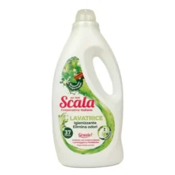 SCALA DETERSIVO LIQUIDO BUCATO LAVATRICE IGIENIZZANTE ELIMINA ODORI BERGAMOTTO e LEGNI PREGIATI 37 LAVAGGI LT 1,5