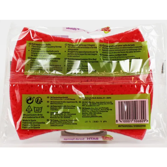 SCOTCH BRITE SPUGNA BAGNO FIBRA BIANCA DELICATA FORMA XXL