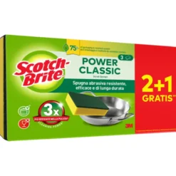 SCOTCH BRITE SPUGNA + FIBRAVERDE 2+1 PZ.