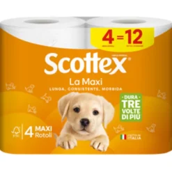 SCOTTEX IGIENICA LA MAXI 4 MAXI ROTOLI + BUONO SCONTO 0,50