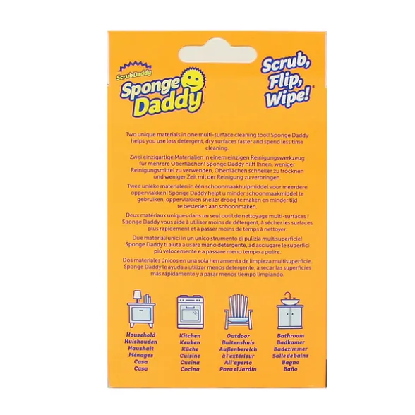 SCRUB DADDY 4 SPONGE DADDY SPONGE+SCRUBBER - SPUGNE ANTIGRAFFIO STOVIGLIE -