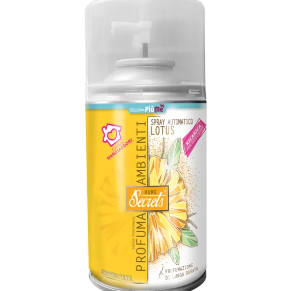 SECRETS HOME PROFUMA AMBIENTI SPRAY AUTOMATICO RICARICA PER DIFFUSORE 250 ML LOTUS