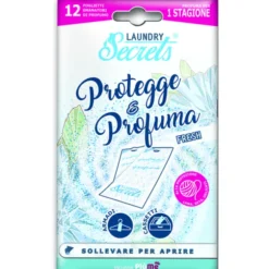 SECRETS LAUNDRY 12 FOGLIETTI EMANATORI PROFUMO FRESH PROTEGGE & PROFUMA PER ARMADI e CASSETTI
