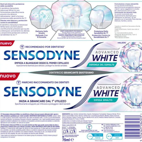 SENSODYNE DENTIFRICIO ADVANCED WHITE DIFESA SMALTO 75 ML