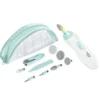 SET MANICURE E PEDICURE DA VIAGGIO:Set manicure e pedicure da viaggio, 2 velocità, 7 testine intercambiabili in dotazione, Bastoncino solleva cuticole, Tagliaunghie, Luce LED, Pratic...