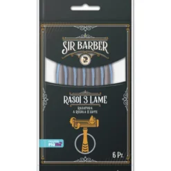 SIR BARBER RASOIO TRILAMA 6 PEZZI