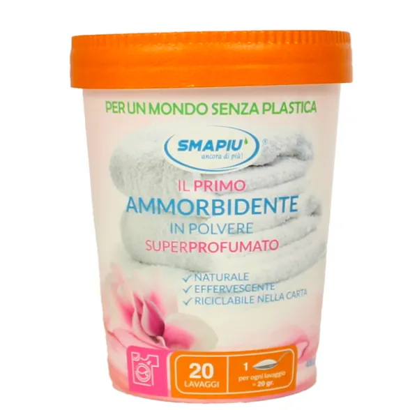 SMAPIU AMMORBIDENTE IN POLVERE CLASSIC BARATTOLO CARTA 20 LAVAGGI 400 GRAMMI