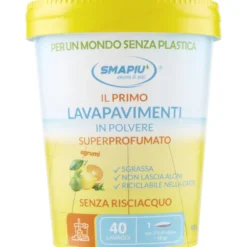SMAPIU LAVAPAVIMENTI DETERSIVO IN POLVERE PROFUMO AGRUMI BARATTOLO CARTA 40 LAVAGGI 400 GRAMMI